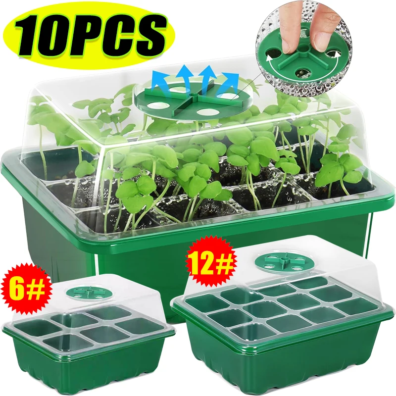 Propagation Tray Dome - صواني زراعة بـ 6/12 خلية، طقم