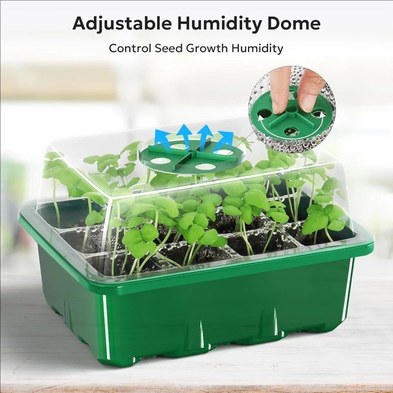 Propagation Tray Dome - 10 قطع/5 قطع صواني شتلات، طقم