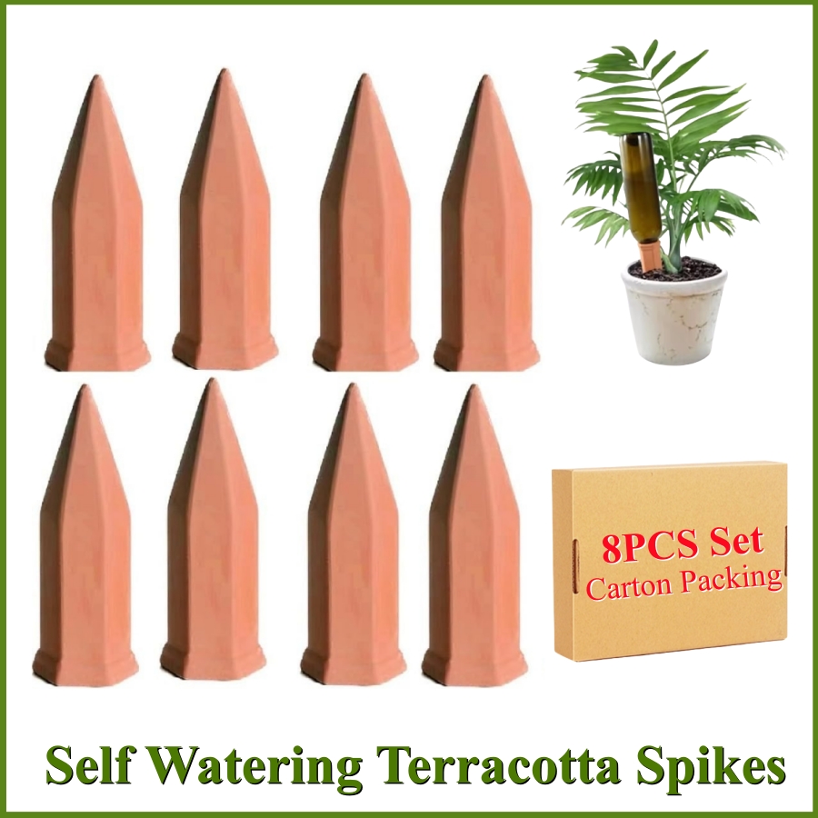 Root Watering Spike - 8 قطع من مسامير الطين ذاتية