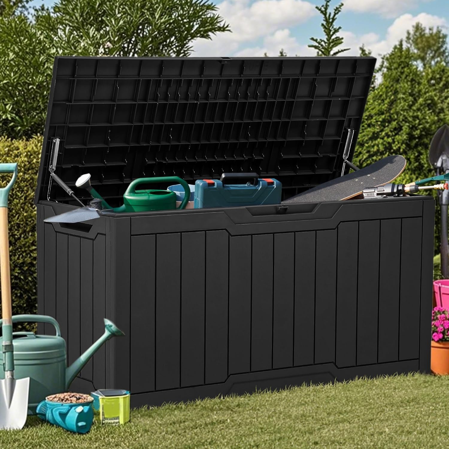 صندوق تخزين من الراتنج سعة 80  - مراجعة Gardening Tools Images وسعره