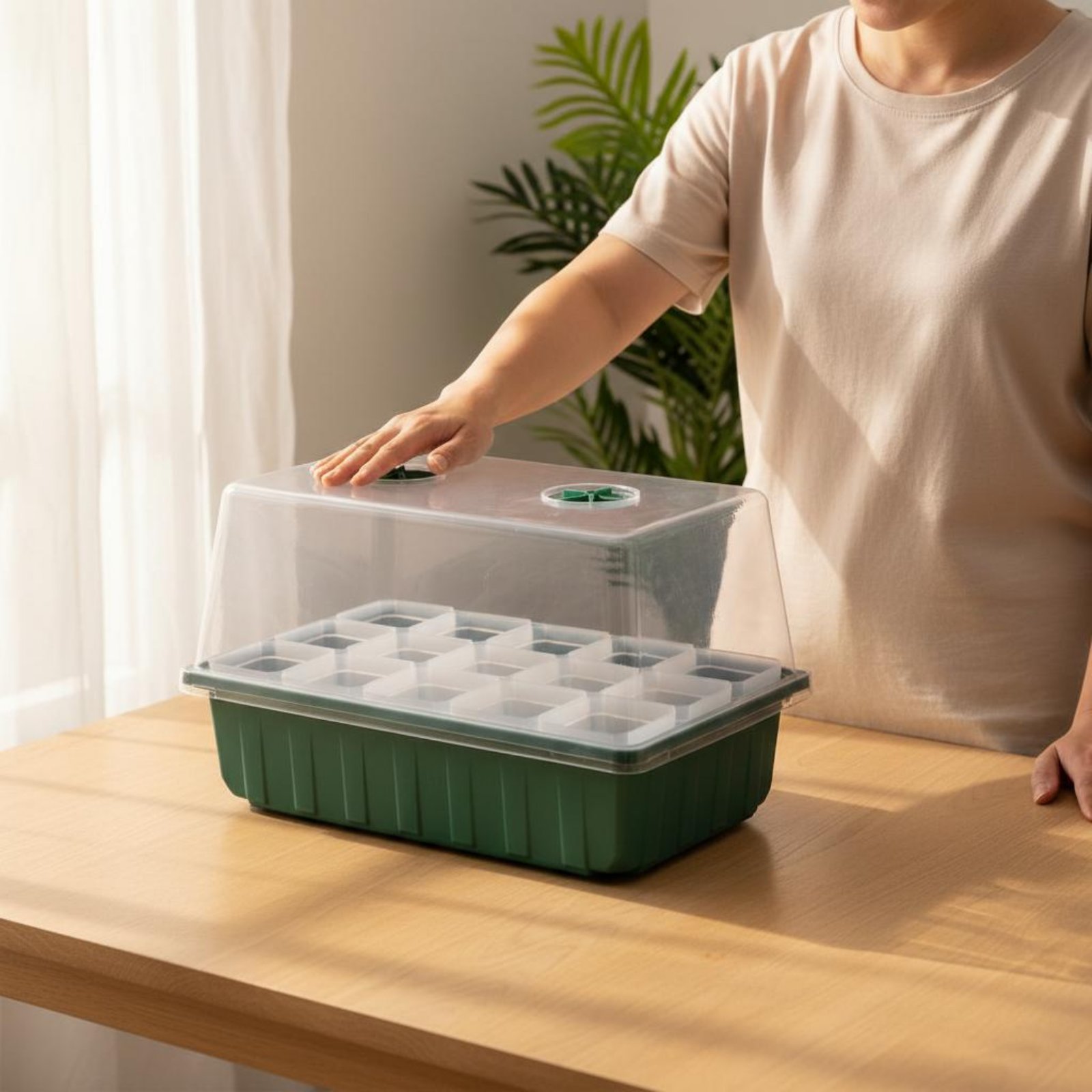 صندوق تكاثر نباتات صغير شفاف م - مراجعة Propagation Tray Dome وسعره