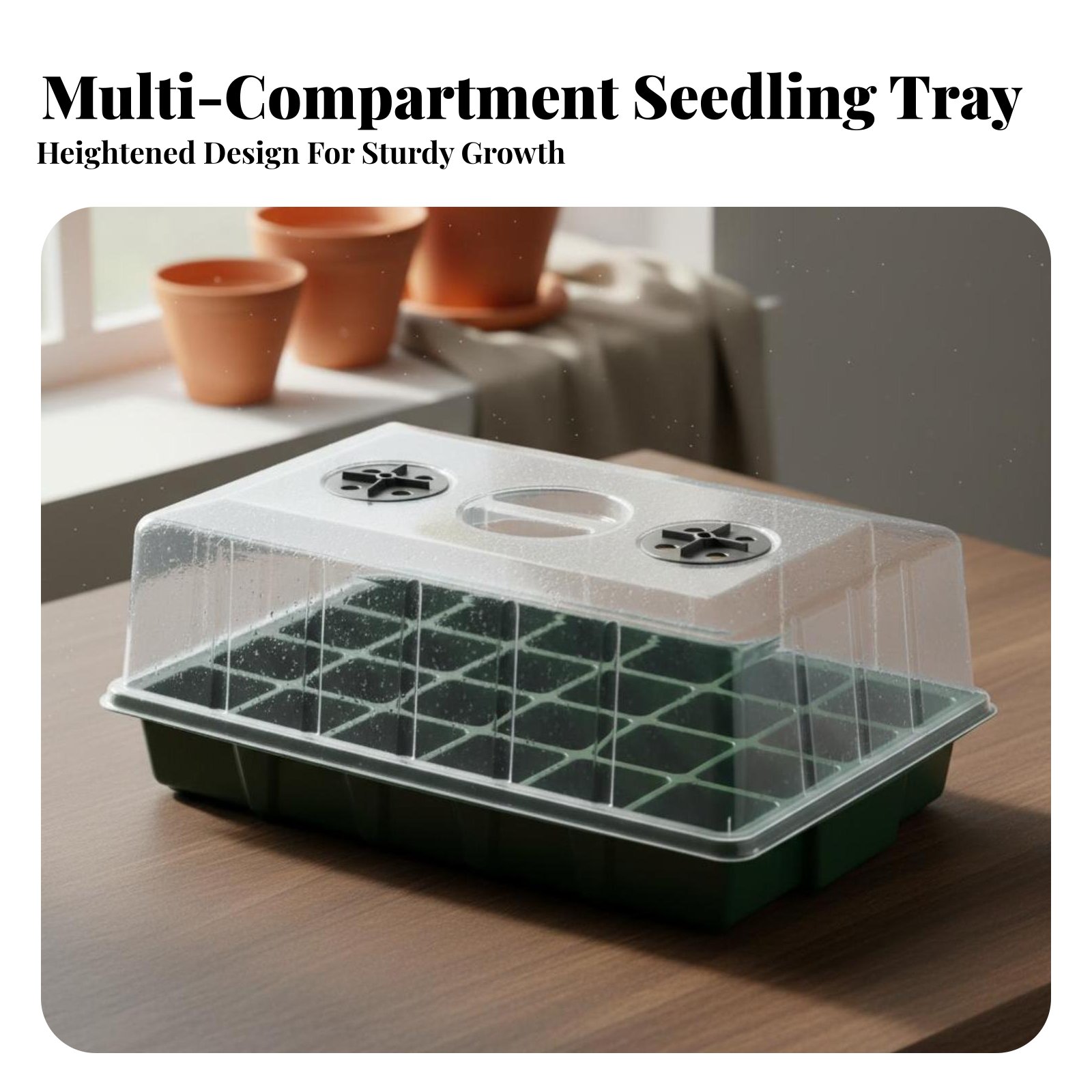 صينية استنبات بـ 24 حجرة مع غط - مراجعة Propagation Tray Dome وسعره