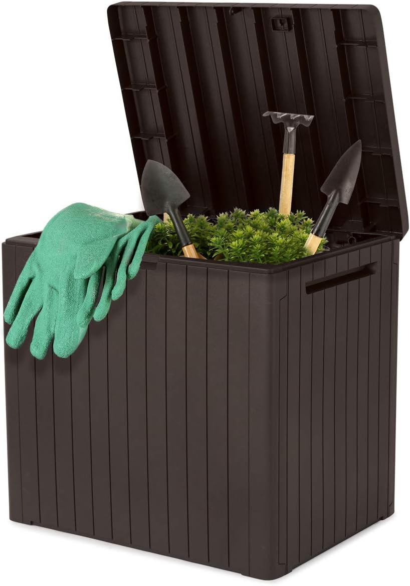 صندوق تخزين خارجي من كيتر سيتي - مراجعة Gardening Tools Images وسعره