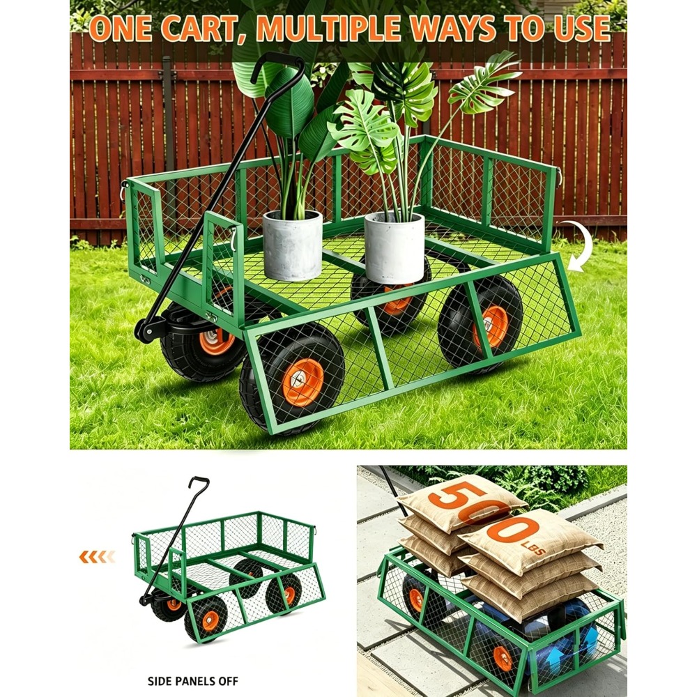 عربة حديقة فولاذية متينة بسعة  - مراجعة Gardening Tools Images وسعره