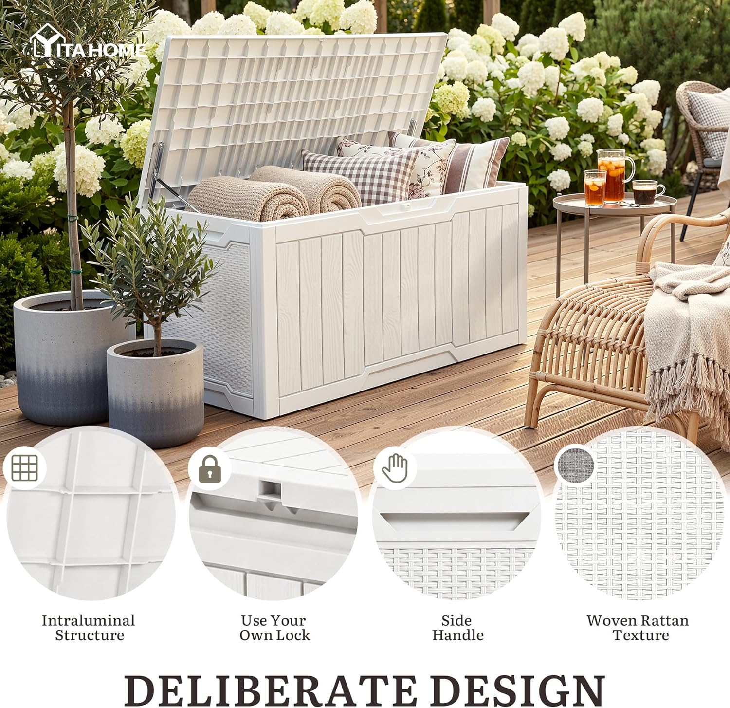 صندوق تخزين خارجي كبير سعة 100 - مراجعة Gardening Tools Images وسعره
