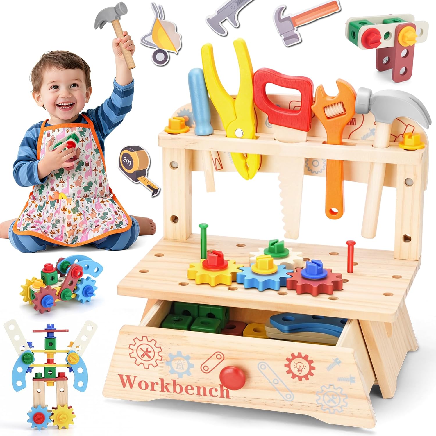 مقعد أدوات خشبية للأطفال، لعبة - مراجعة Gardening Tools For Toddlers وسعره