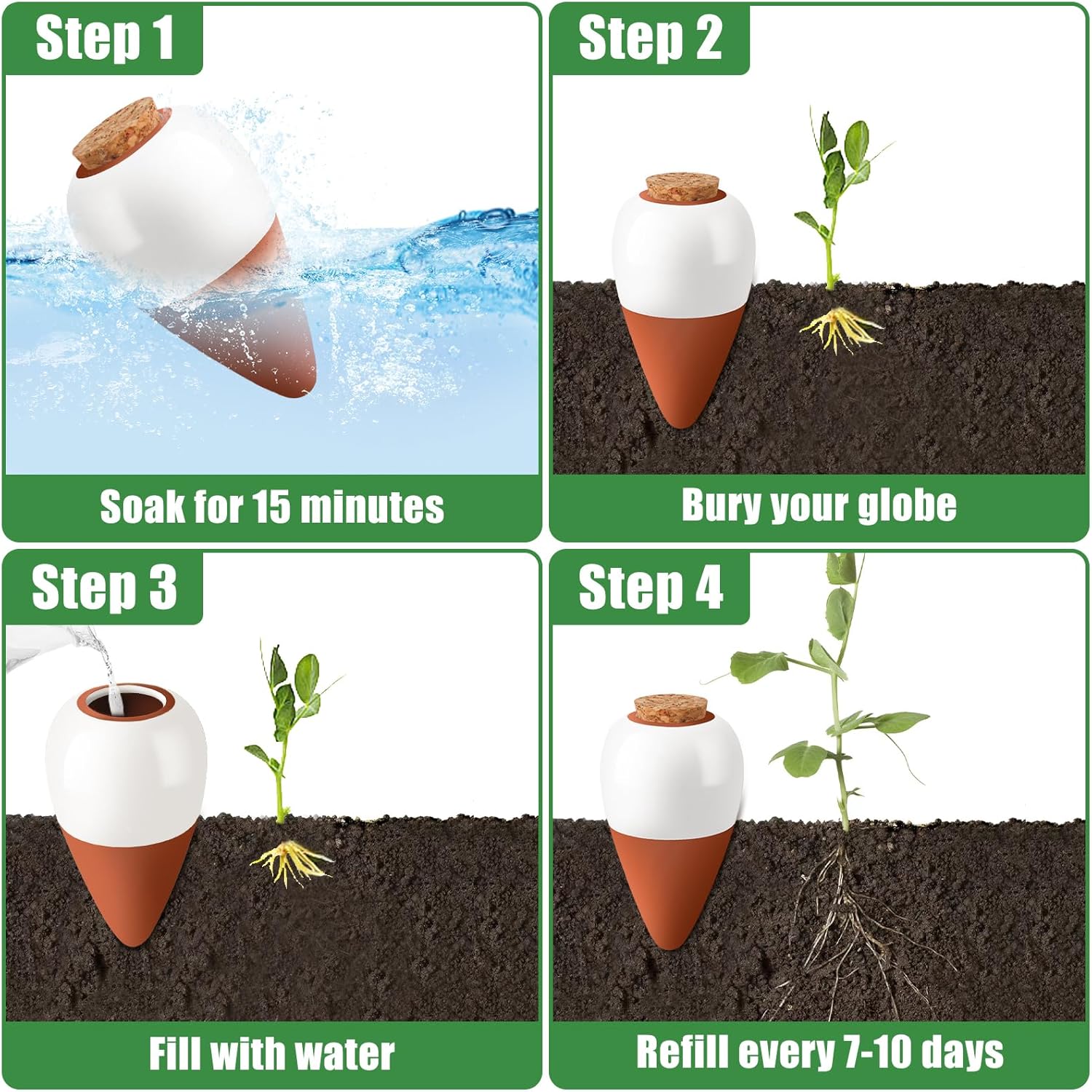 أداة سقي نباتات التيراكوتا، كر - مراجعة Root Watering Spike وسعره
