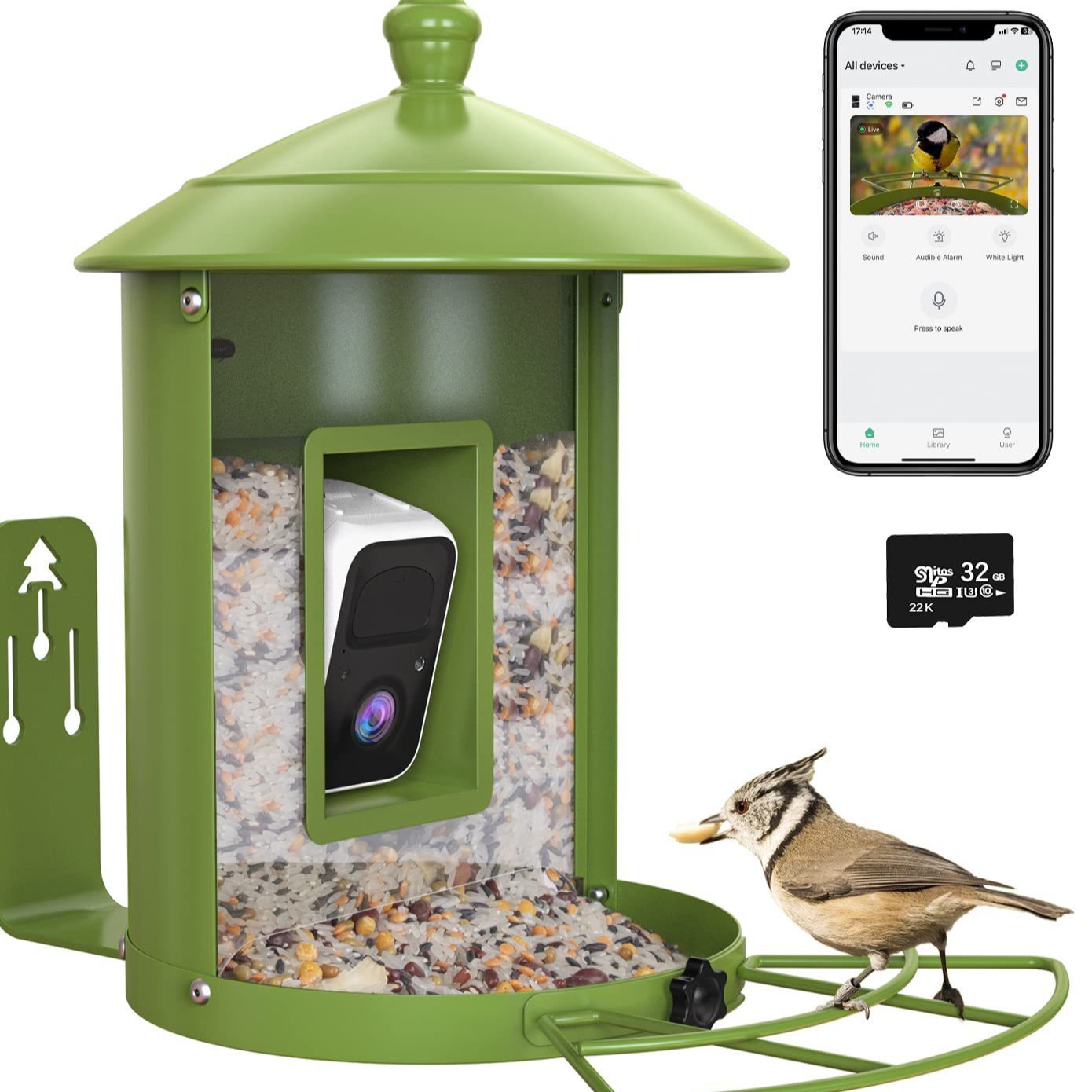 وحدة تغذية الطيور الذكية AI مع - مراجعة Gardening Tools With Definition وسعره