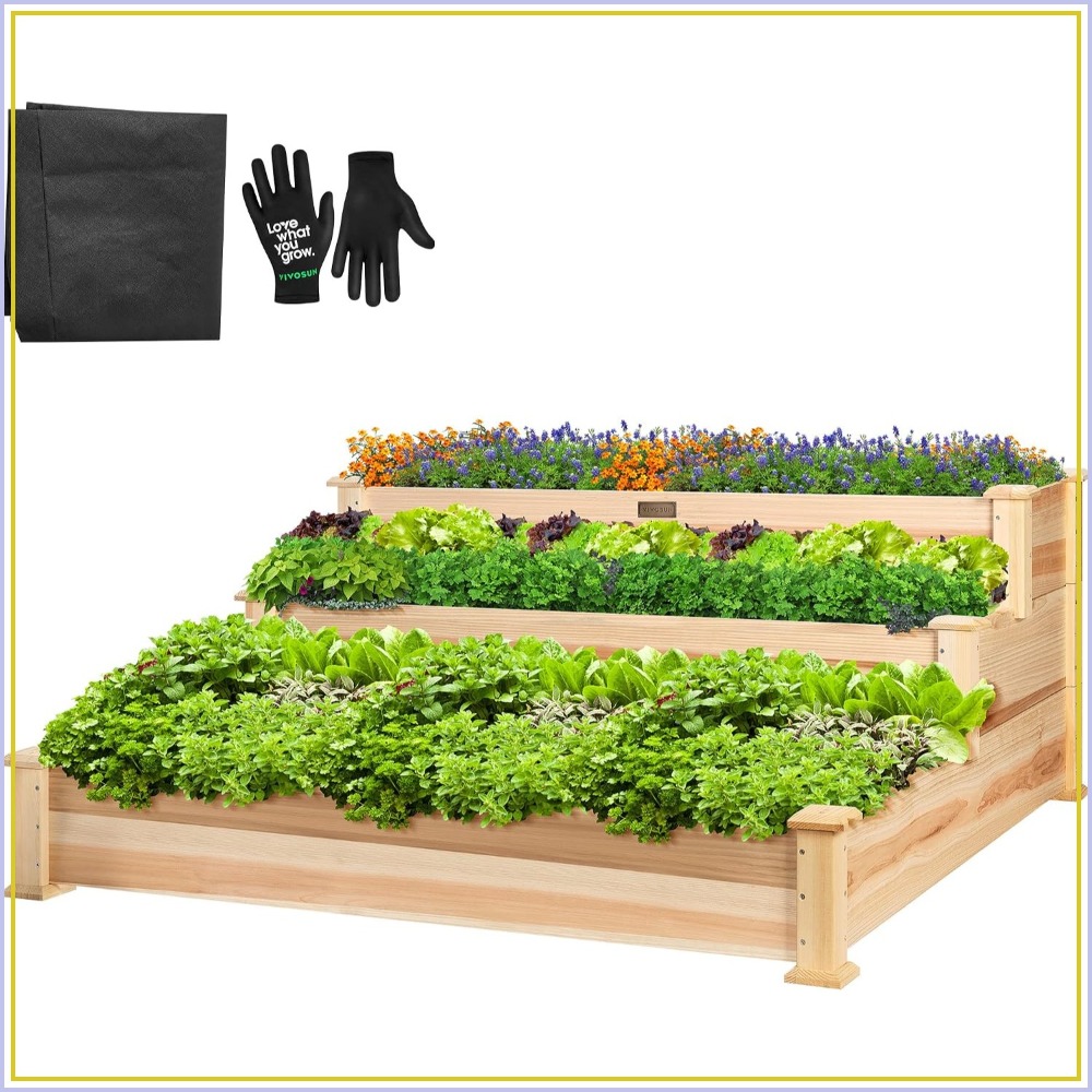 حوض زراعة خشبي خارجي مرتفع بثل - مراجعة Gardening Tools Images وسعره