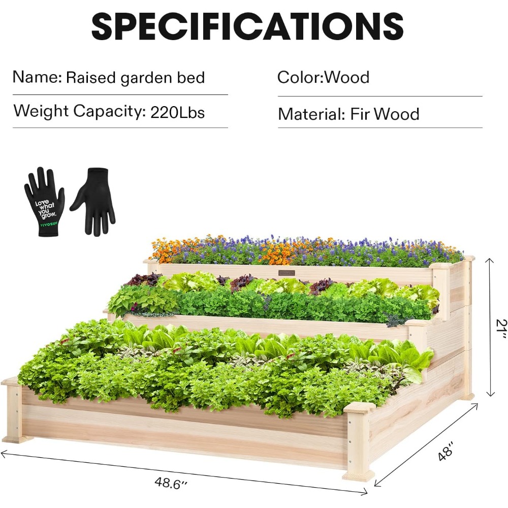 حوض زراعة خشبي خارجي مرتفع بثل - مراجعة Gardening Tools Images وسعره