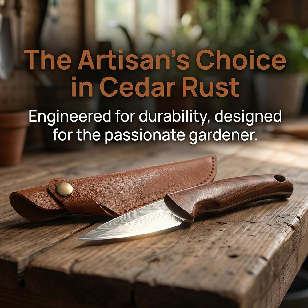 سكين تطعيم حاد بمقبض خشبي وغمد - مراجعة Gardening Tools Knife وسعره