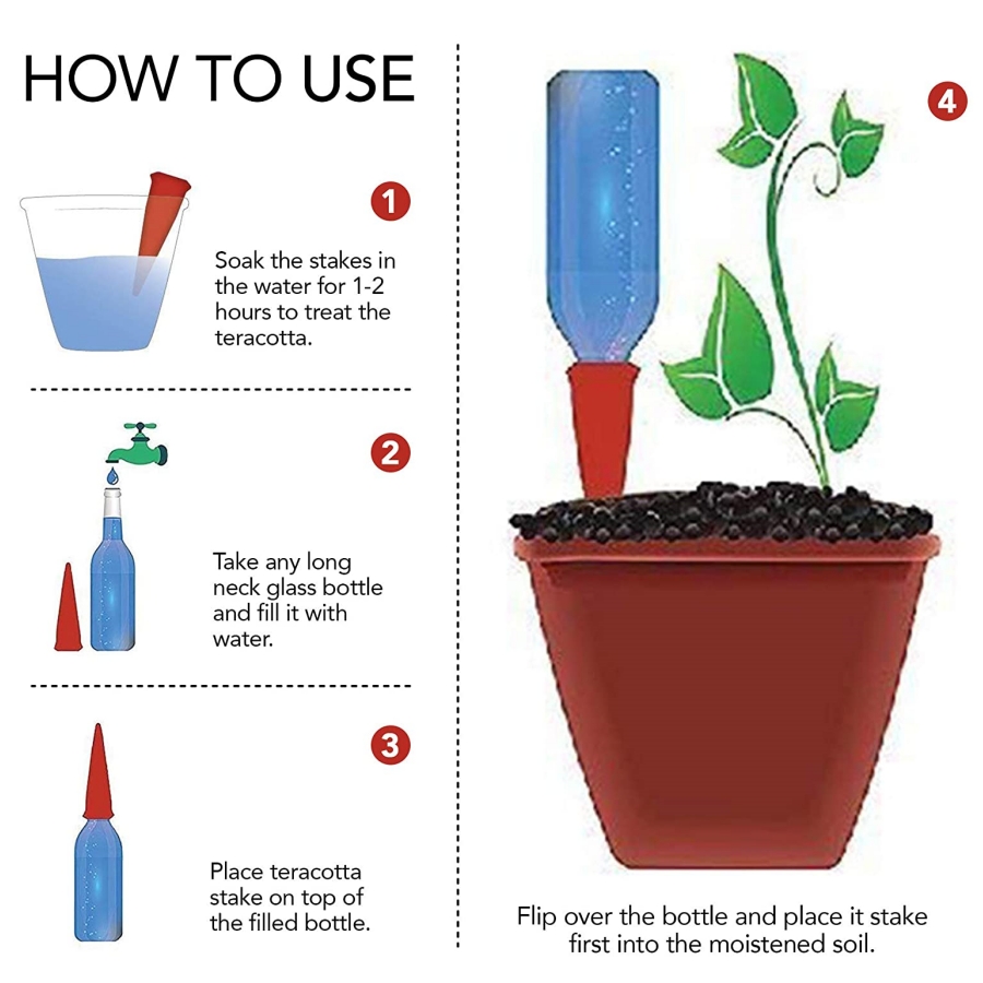8 قطع من مسامير الطين ذاتية ال - مراجعة Root Watering Spike وسعره