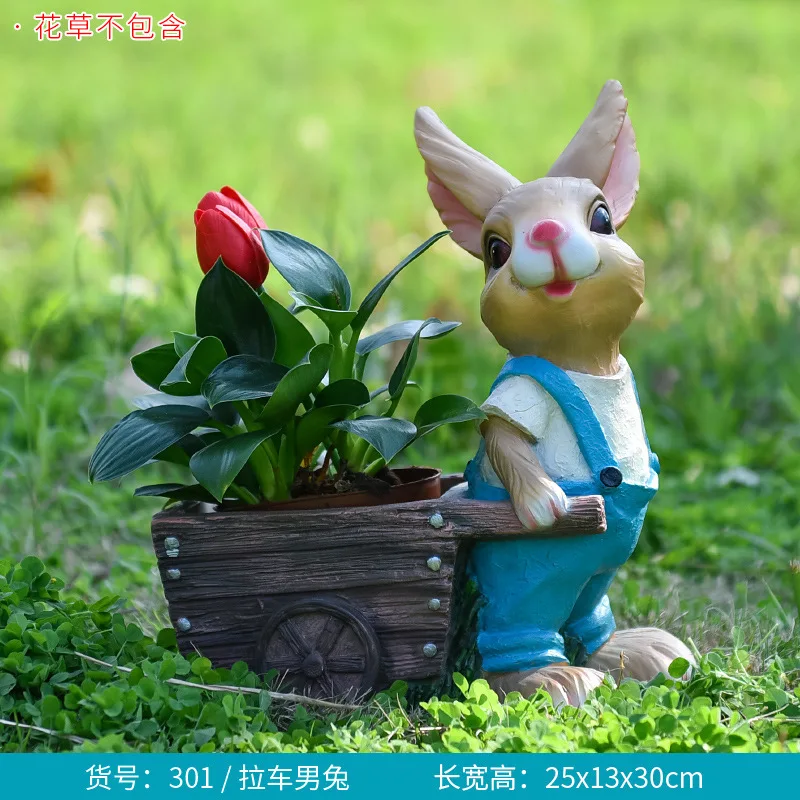 كارتون أرنب زهرة وعاء خزان في  - مراجعة Gardening Tools Cartoon وسعره